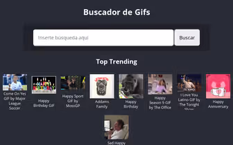 Buscador de Gifs giphy